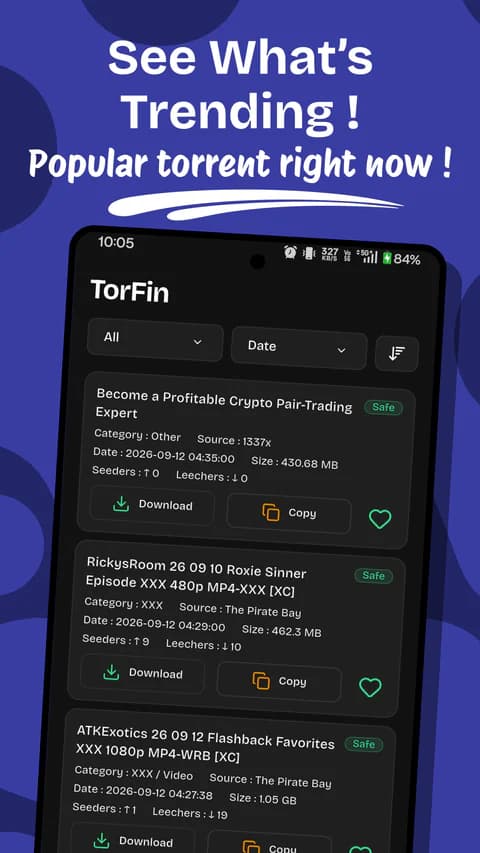 TorFin product screen