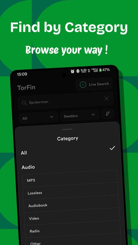TorFin product screen