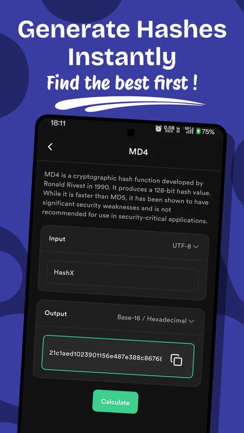 HashX product screen
